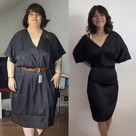 Antes y después de usuaria 1
